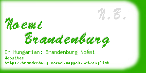 noemi brandenburg business card